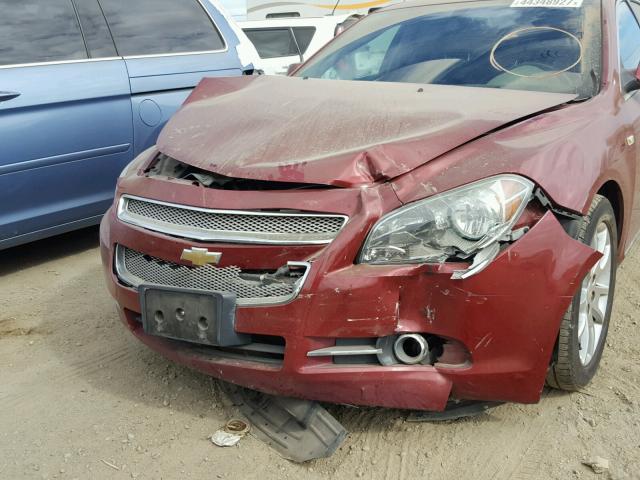 1G1ZK57708F297399 - 2008 CHEVROLET MALIBU LTZ RED photo 9