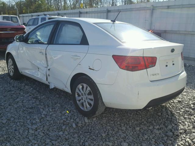 KNAFU4A27A5129182 - 2010 KIA FORTE EX WHITE photo 3