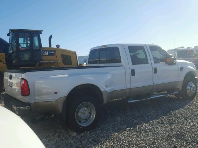 1FTXW43R58EA84202 - 2008 FORD F450 WHITE photo 4