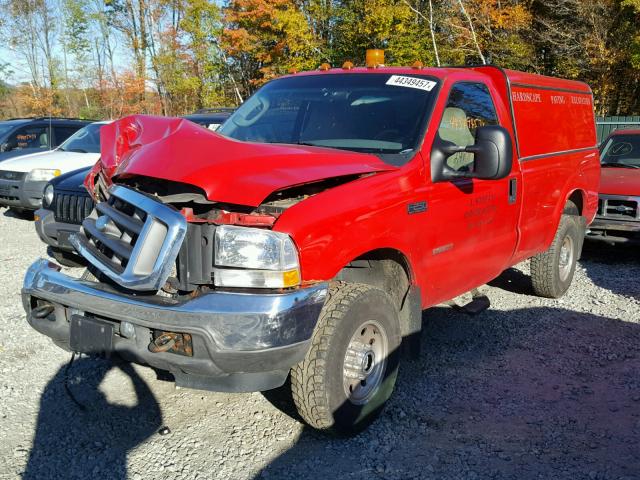 1FTNF21P24EB48865 - 2004 FORD F250 RED photo 2