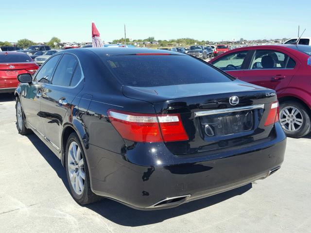 JTHBL46F485073517 - 2008 LEXUS LS BLACK photo 3