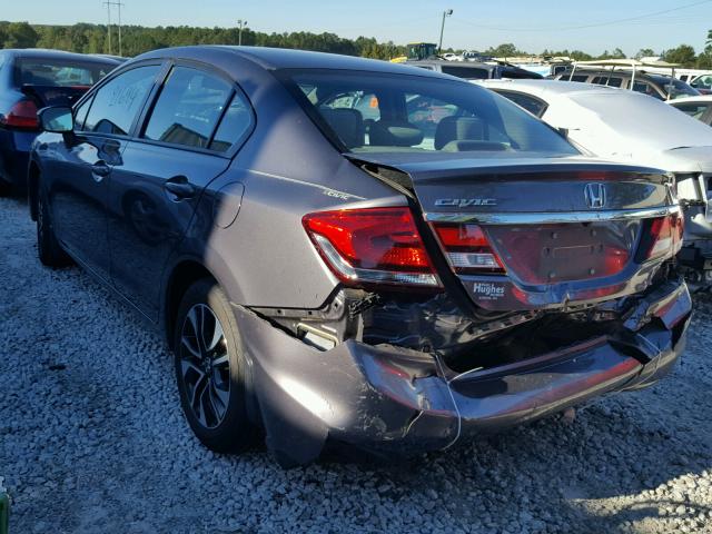 19XFB2F84FE074583 - 2015 HONDA CIVIC EX ნაცრისფერი ფოტო 3