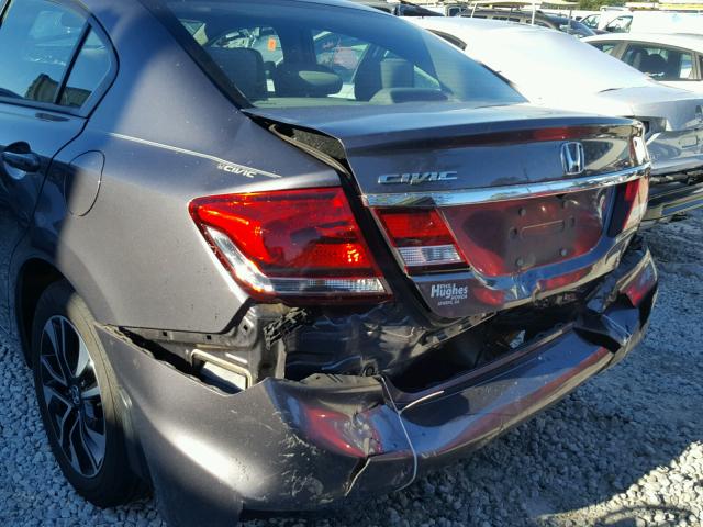 19XFB2F84FE074583 - 2015 HONDA CIVIC EX ნაცრისფერი ფოტო 9