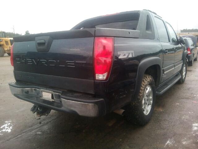 3GNEK12Z15G250004 - 2005 CHEVROLET AVALANCHE BLACK photo 4