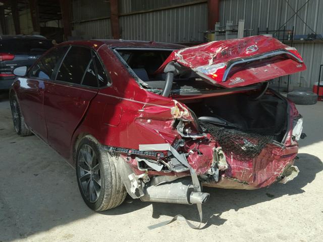 4T1BK1FK7FU563741 - 2015 TOYOTA CAMRY XSE RED photo 3