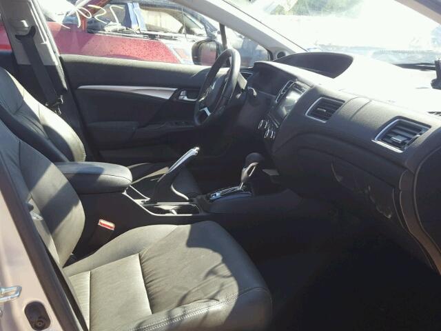 19XFB2F9XFE087038 - 2015 HONDA CIVIC EXL ვერცხლისფერი ფოტო 5