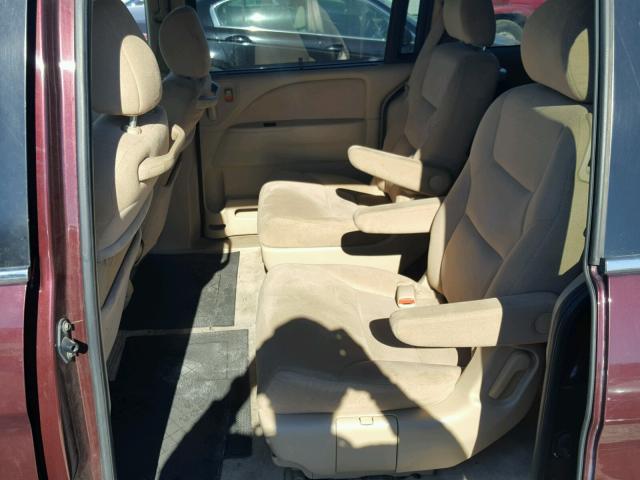 5FNRL38467B052381 - 2007 HONDA ODYSSEY MAROON photo 6