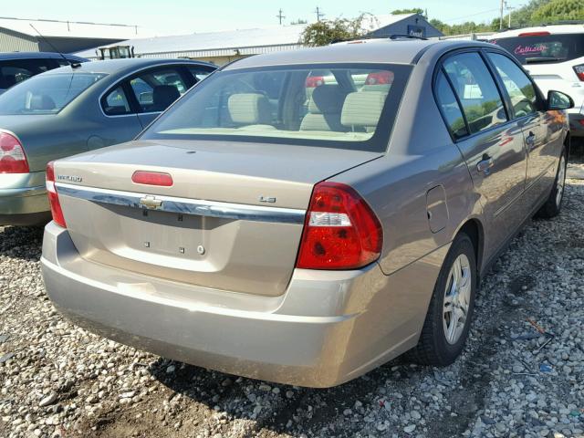1G1ZS57F67F281973 - 2007 CHEVROLET MALIBU LS 棕色 照片 4