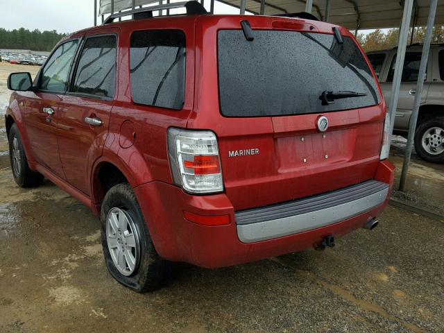 4M2CU81759KJ01896 - 2009 MERCURY MARINER RED photo 3