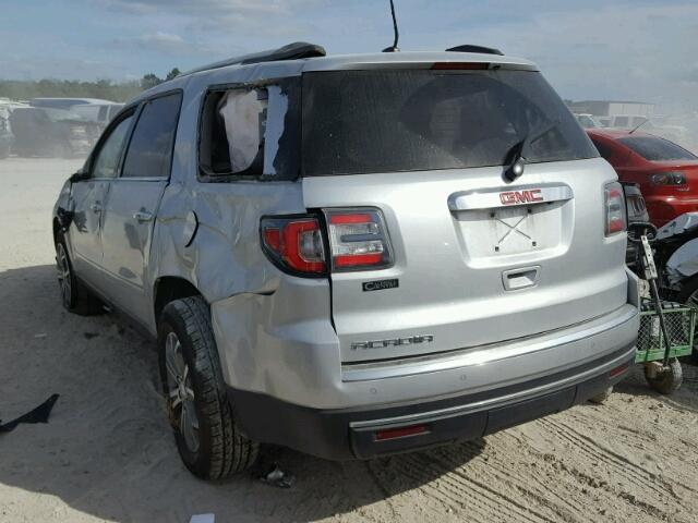 1GKKRRKD2FJ134390 - 2015 GMC ACADIA SLT SILVER photo 3