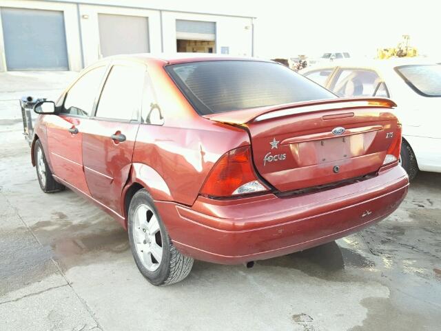 1FAFP38353W125122 - 2003 FORD FOCUS ZTS RED photo 3