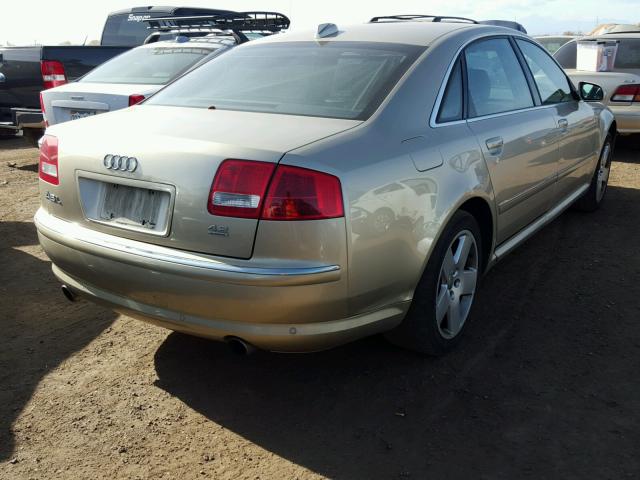 WAUML44E24N006717 - 2004 AUDI A8 GOLD photo 4