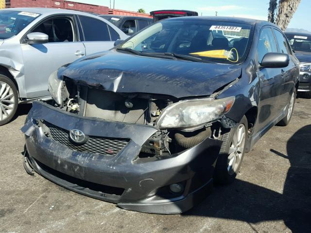 1NXBU4EE7AZ309480 - 2010 TOYOTA COROLLA BA GRAY photo 2