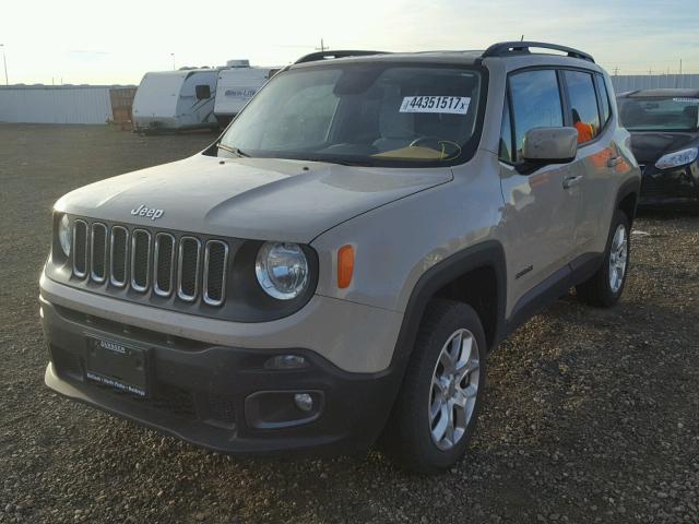 ZACCJBBT4FPB45705 - 2015 JEEP RENEGADE L BEIGE photo 2