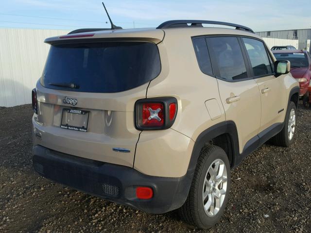 ZACCJBBT4FPB45705 - 2015 JEEP RENEGADE L BEIGE photo 4