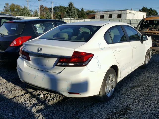 19XFB2F59DE259795 - 2013 HONDA CIVIC LX WHITE photo 4