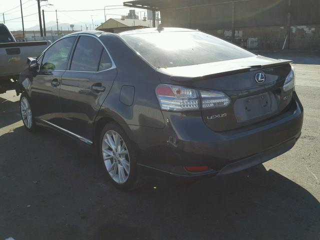 JTHBB1BA9A2007502 - 2010 LEXUS HS 250H GRAY photo 3