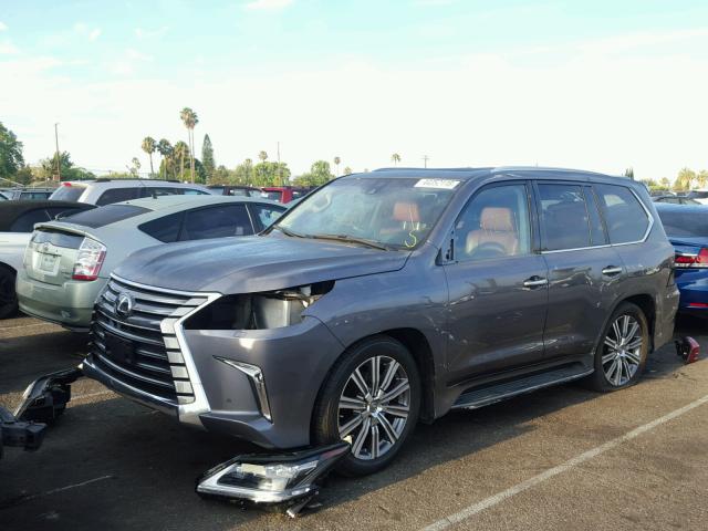 JTJHY7AX8G4211320 - 2016 LEXUS LX 570 GRAY photo 2