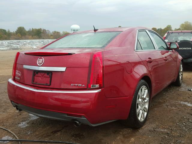 1G6DS57V580207525 - 2008 CADILLAC CTS RED photo 4