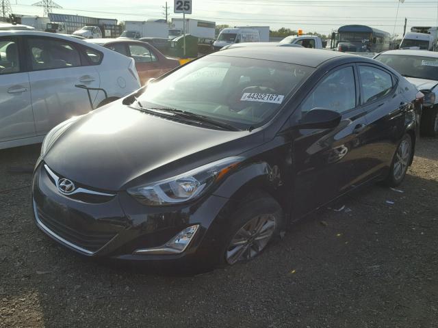 5NPDH4AEXFH581692 - 2015 HYUNDAI ELANTRA SE BLACK photo 2