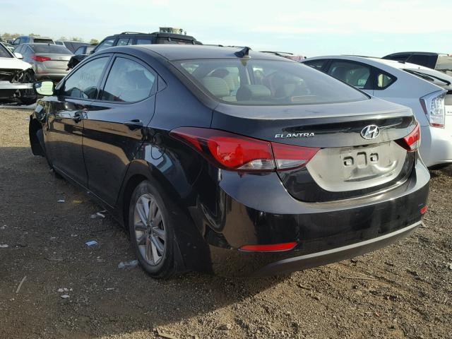 5NPDH4AEXFH581692 - 2015 HYUNDAI ELANTRA SE BLACK photo 3