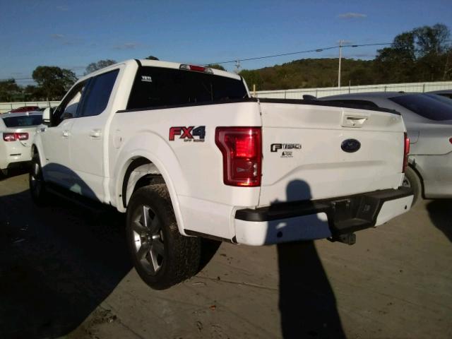 1FTEW1EG2FFA48685 - 2015 FORD F150 WHITE photo 3