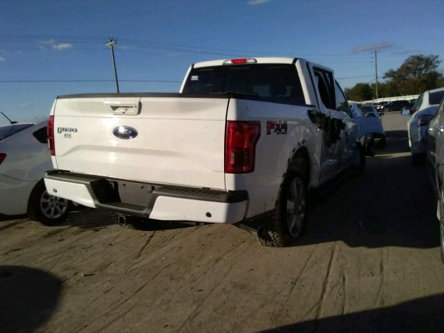 1FTEW1EG2FFA48685 - 2015 FORD F150 WHITE photo 4