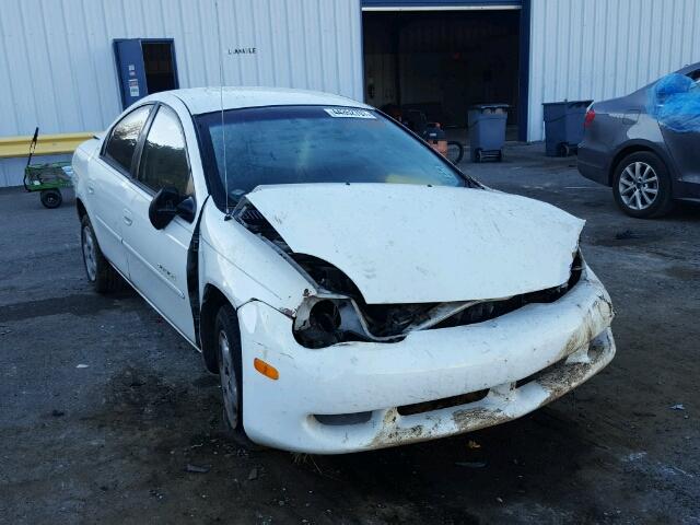 1B3ES46C51D214888 - 2001 DODGE NEON SE WHITE photo 1