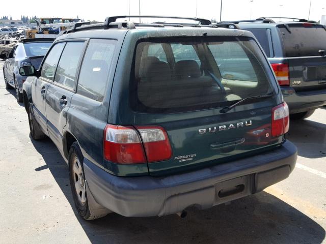 JF1SF635X1H749883 - 2001 SUBARU FORESTER L GREEN photo 3