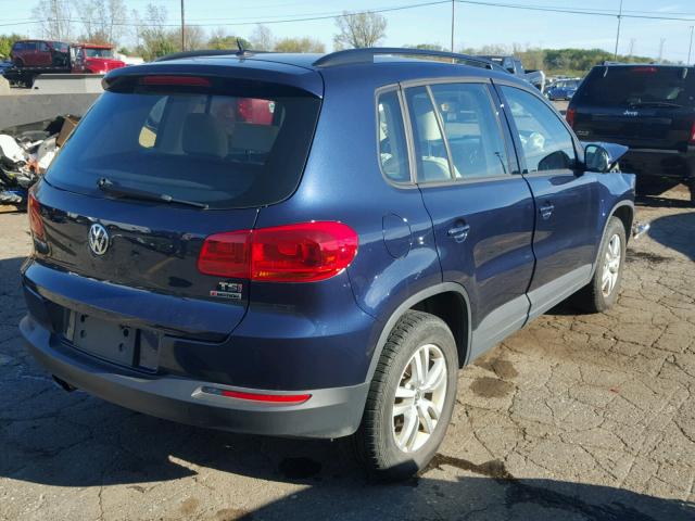 WVGBV7AX5GW004045 - 2016 VOLKSWAGEN TIGUAN S BLUE photo 4