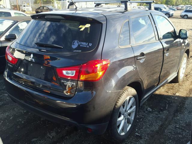 4A4AR3AU9EE021560 - 2014 MITSUBISHI OUTLANDER BLACK photo 4