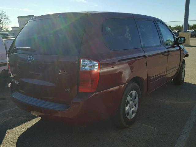 KNDMB233466047034 - 2006 KIA SEDONA EX RED photo 4