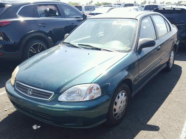 2HGEJ6615XH527173 - 1999 HONDA CIVIC BASE GREEN photo 2