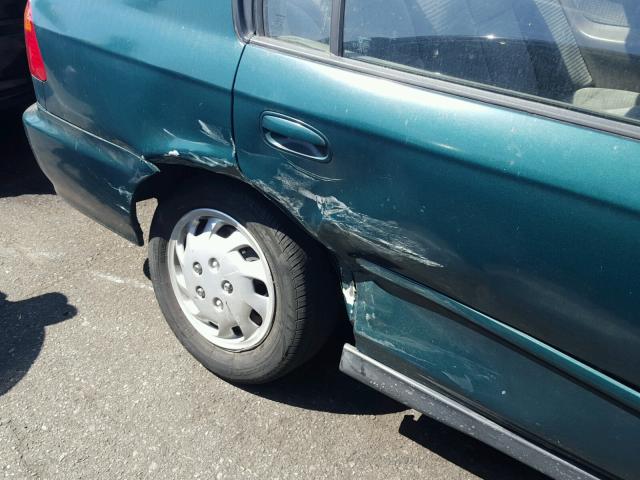 2HGEJ6615XH527173 - 1999 HONDA CIVIC BASE GREEN photo 9