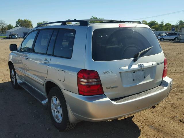 JTEHF21A630137805 - 2003 TOYOTA HIGHLANDER SILVER photo 3