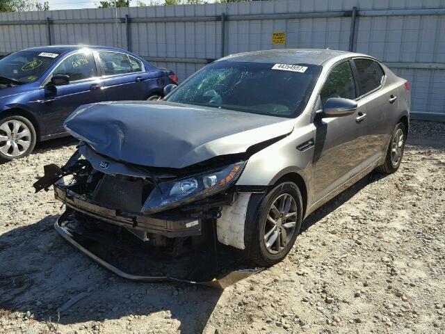 5XXGM4A74DG247595 - 2013 KIA OPTIMA LX GRAY photo 2