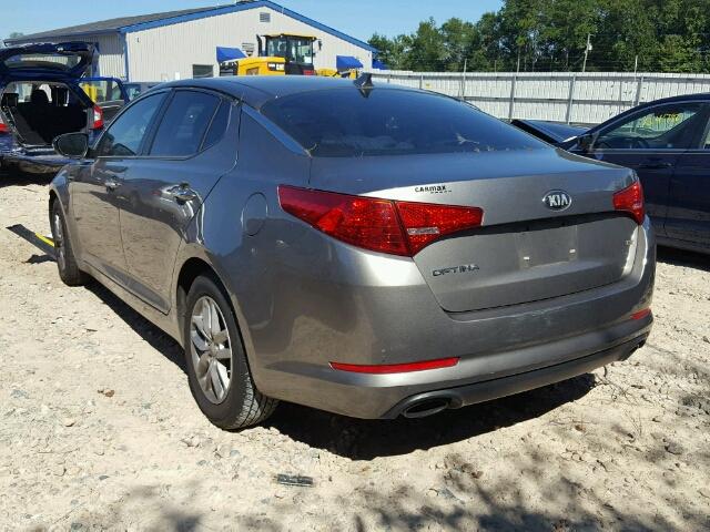 5XXGM4A74DG247595 - 2013 KIA OPTIMA LX GRAY photo 3