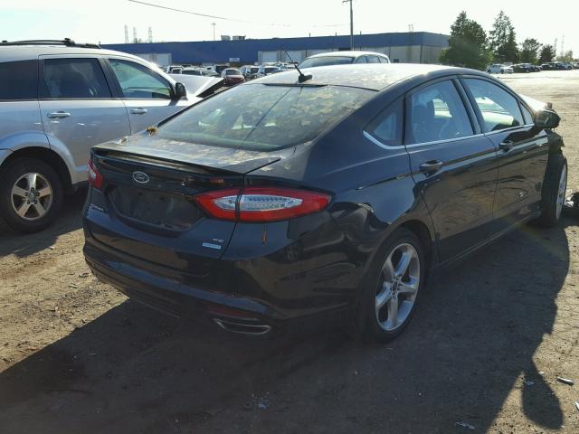 3FA6P0H93ER297805 - 2014 FORD FUSION SE BLUE photo 4