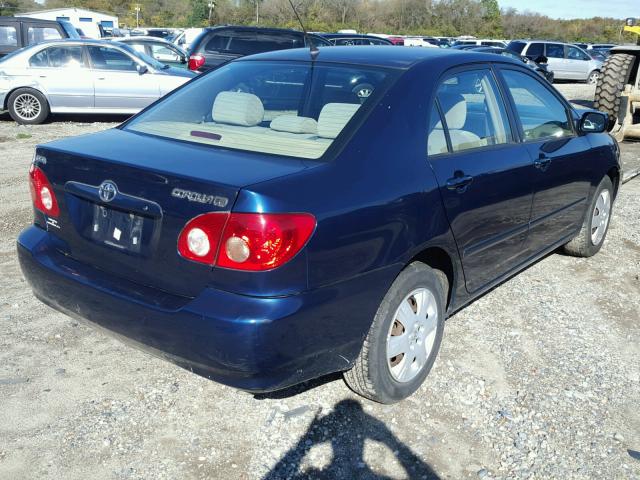 1NXBR32E45Z387933 - 2005 TOYOTA COROLLA BLUE photo 4