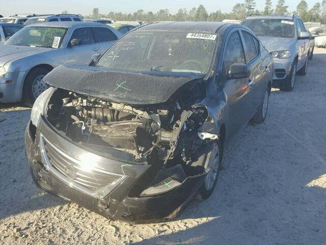 3N1CN7AP3DL837727 - 2013 NISSAN VERSA S BLACK photo 2