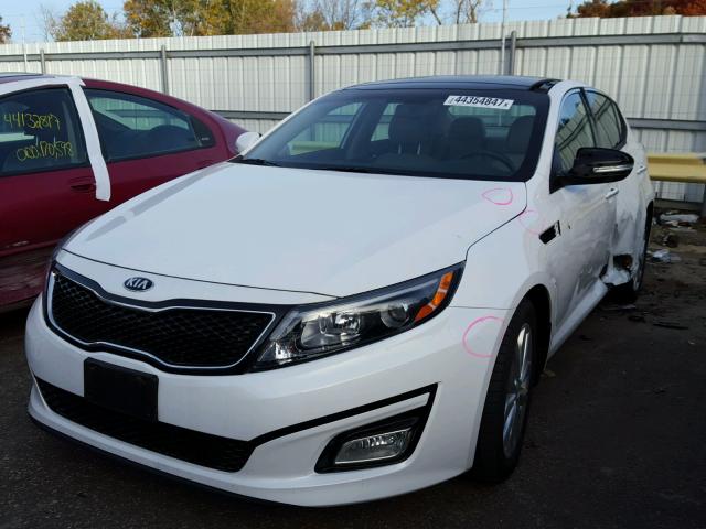 5XXGN4A73FG428722 - 2015 KIA OPTIMA EX WHITE photo 2