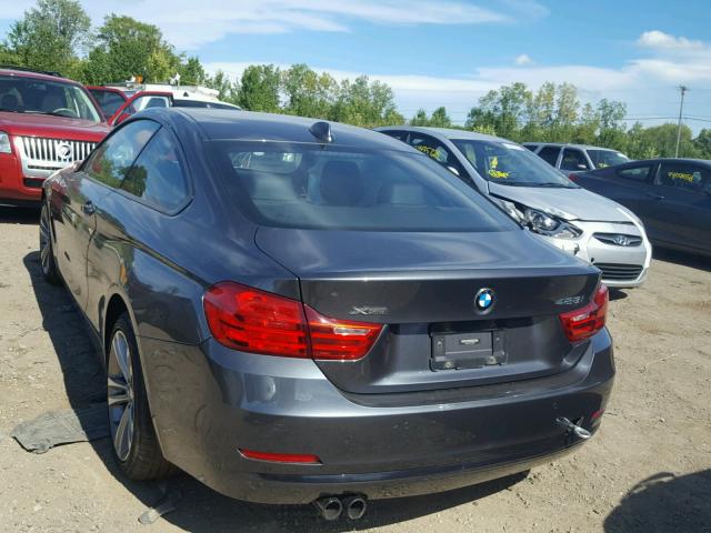 WBA3N5C56EK196439 - 2014 BMW 428 XI SILVER photo 3