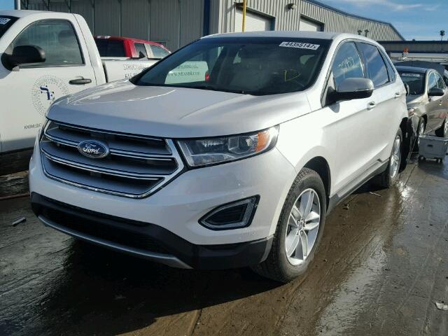 2FMTK3J84FBB04376 - 2015 FORD EDGE SEL WHITE photo 2