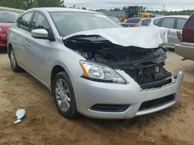 3N1AB7APXFY238023 - 2015 NISSAN SENTRA SILVER photo 1