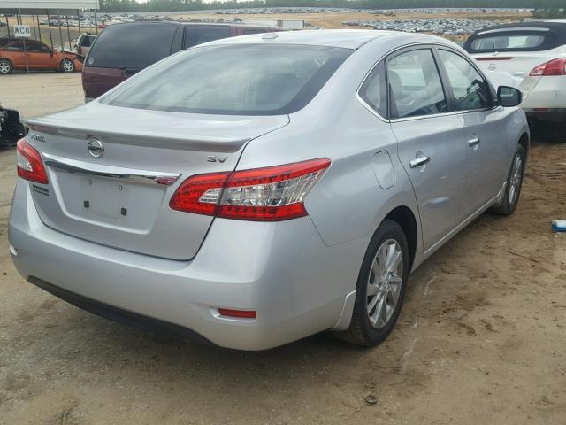 3N1AB7APXFY238023 - 2015 NISSAN SENTRA SILVER photo 4