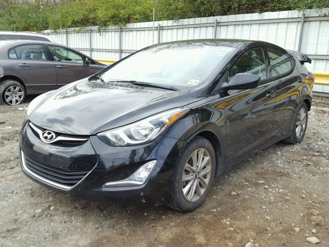 KMHDH4AE3EU029385 - 2014 HYUNDAI ELANTRA SE BLACK photo 2