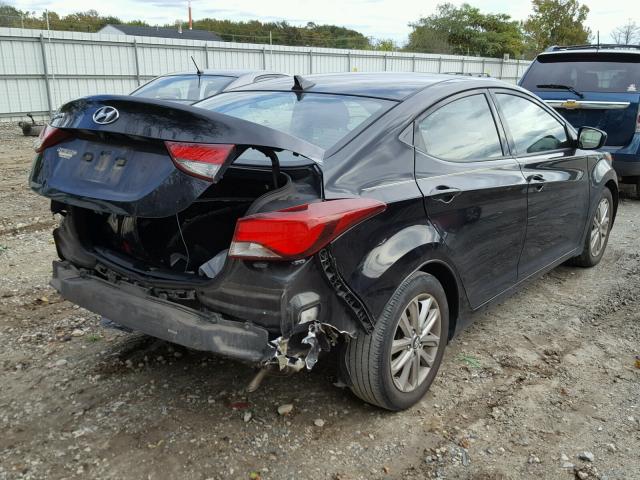 KMHDH4AE3EU029385 - 2014 HYUNDAI ELANTRA SE BLACK photo 4