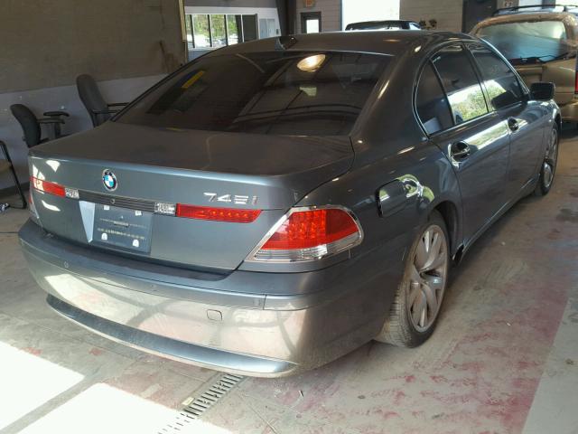 WBAGL634X4DP70242 - 2004 BMW 745 GRAY photo 4