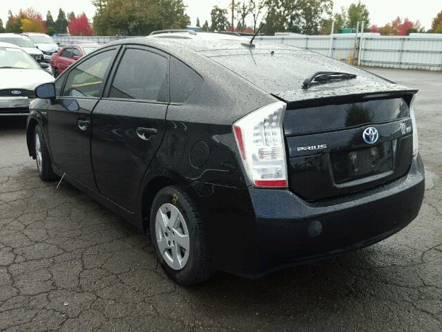 JTDKN3DU9B0285566 - 2011 TOYOTA PRIUS BLACK photo 3