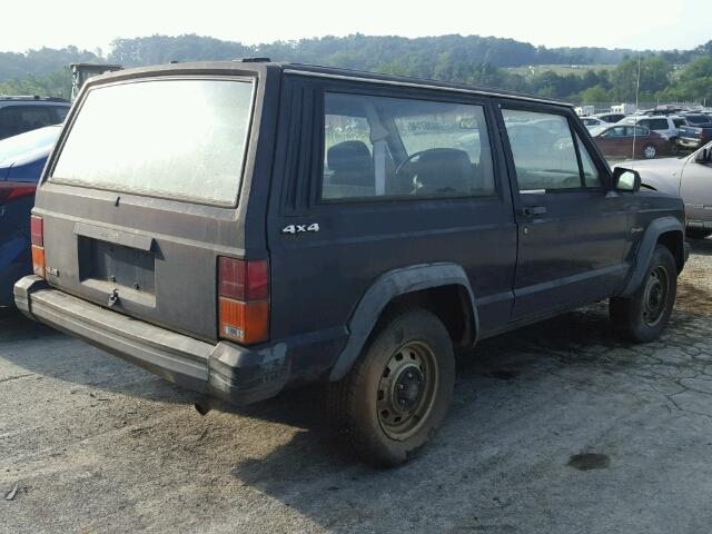 1J4FJ27S1ML561963 - 1991 JEEP CHEROKEE BLUE photo 4